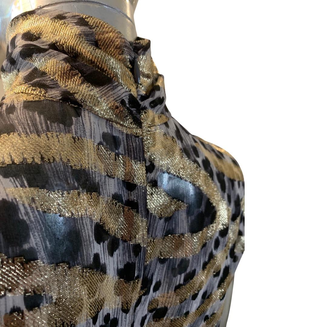 leopard chiffon blouse