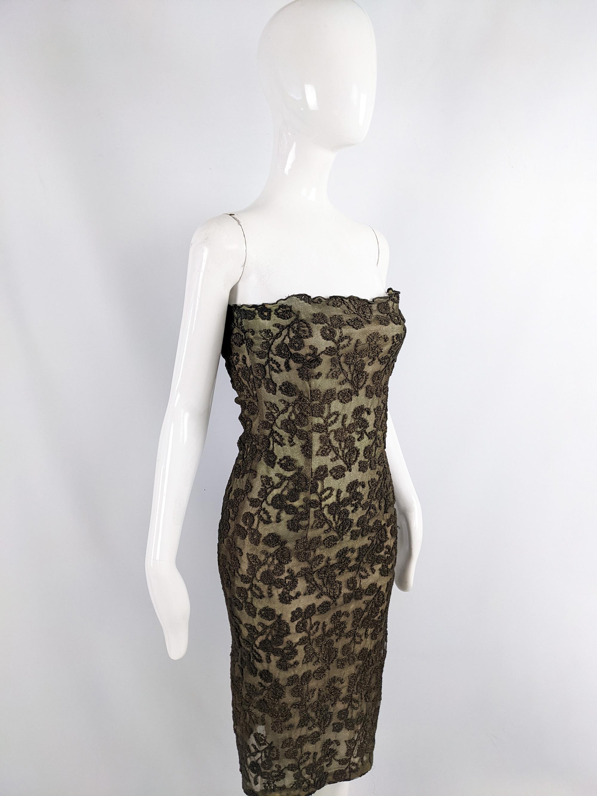 calvin klein green leopard dress