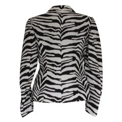 Emanuel Ungaro Women's Zebra Print Jacket, Cotton Blend, Made in Italy