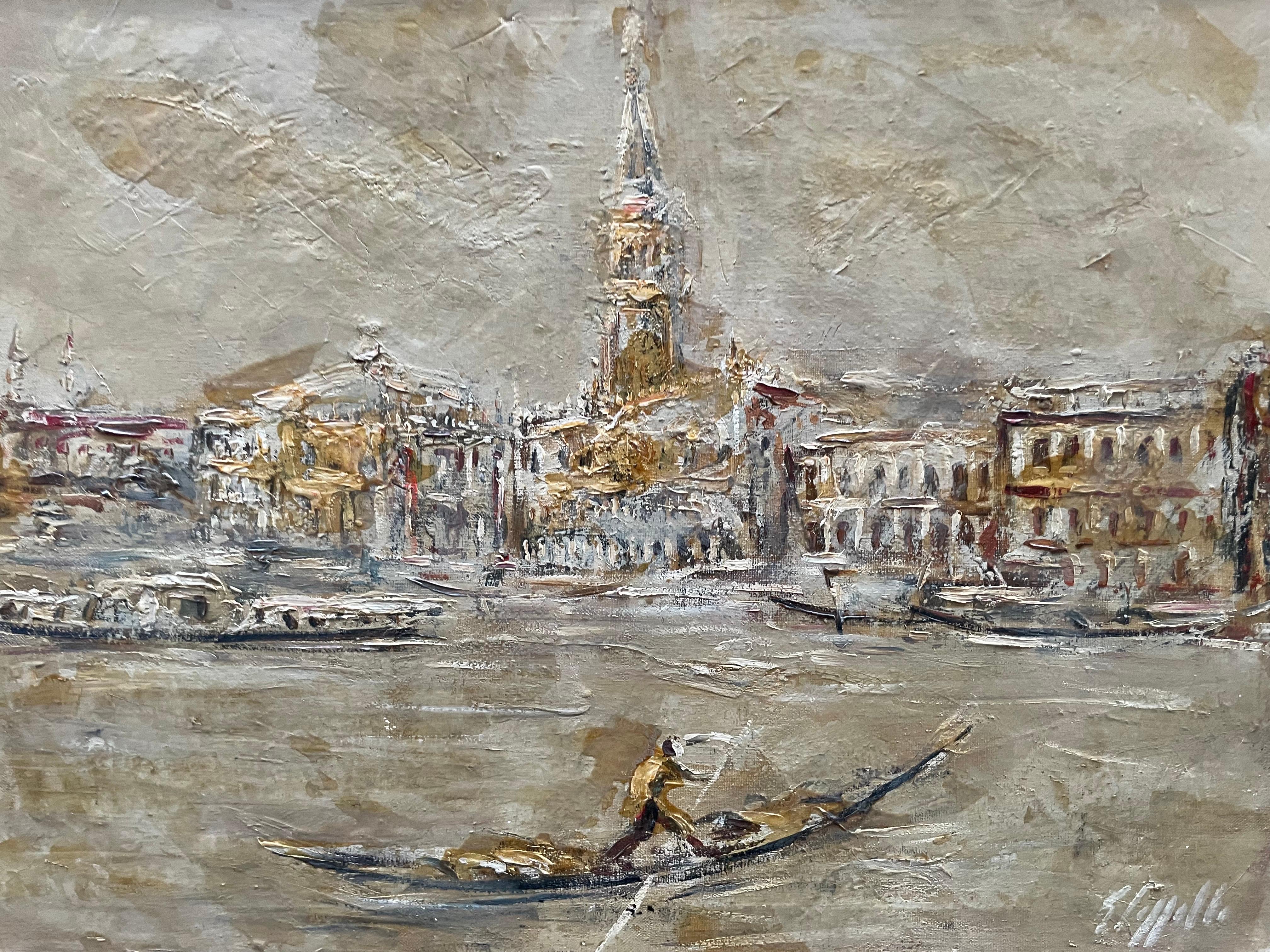 Canal Grande con gondole, anni '70 Di Emanuel Cappello in vendita 8