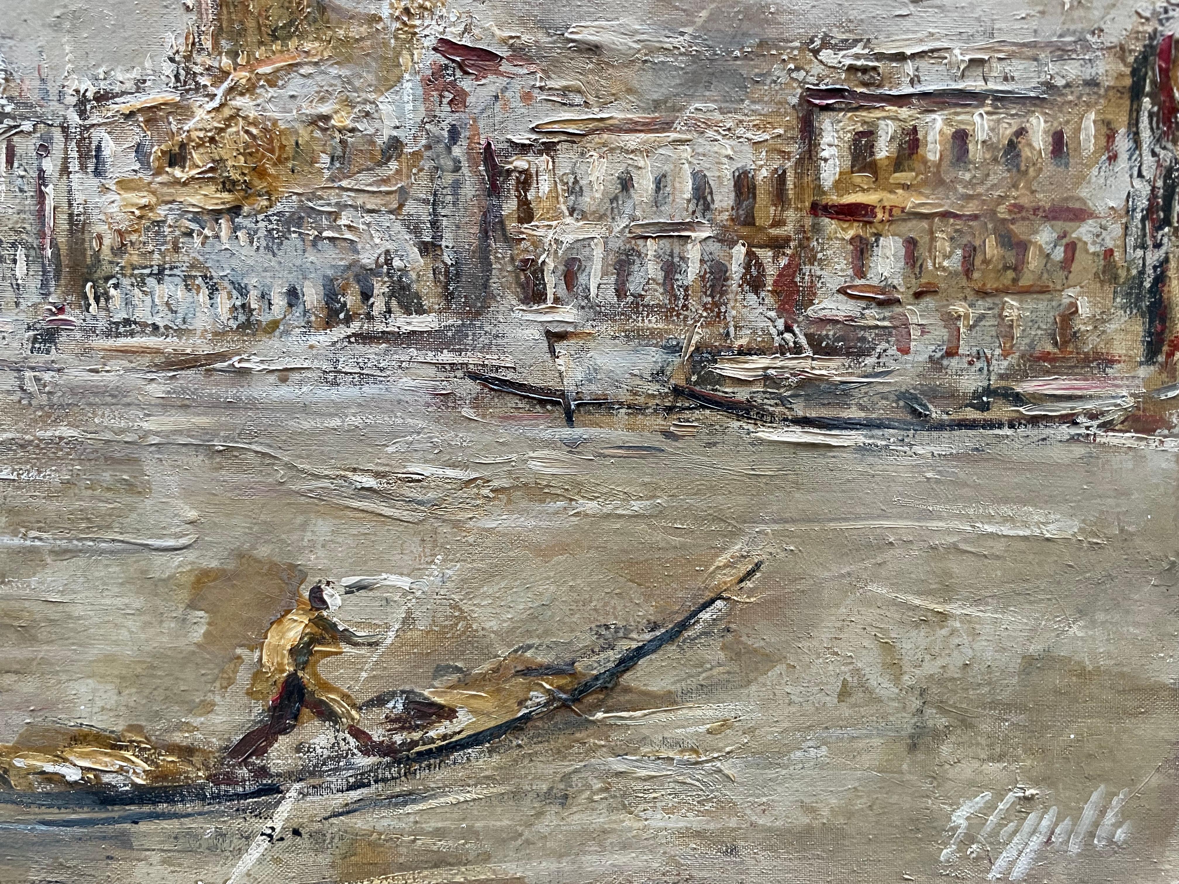 Canal Grande con gondole, anni '70 Di Emanuel Cappello in vendita 4