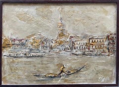 Grand Canal with Gondolas, 1970s By Emanuele Cappello