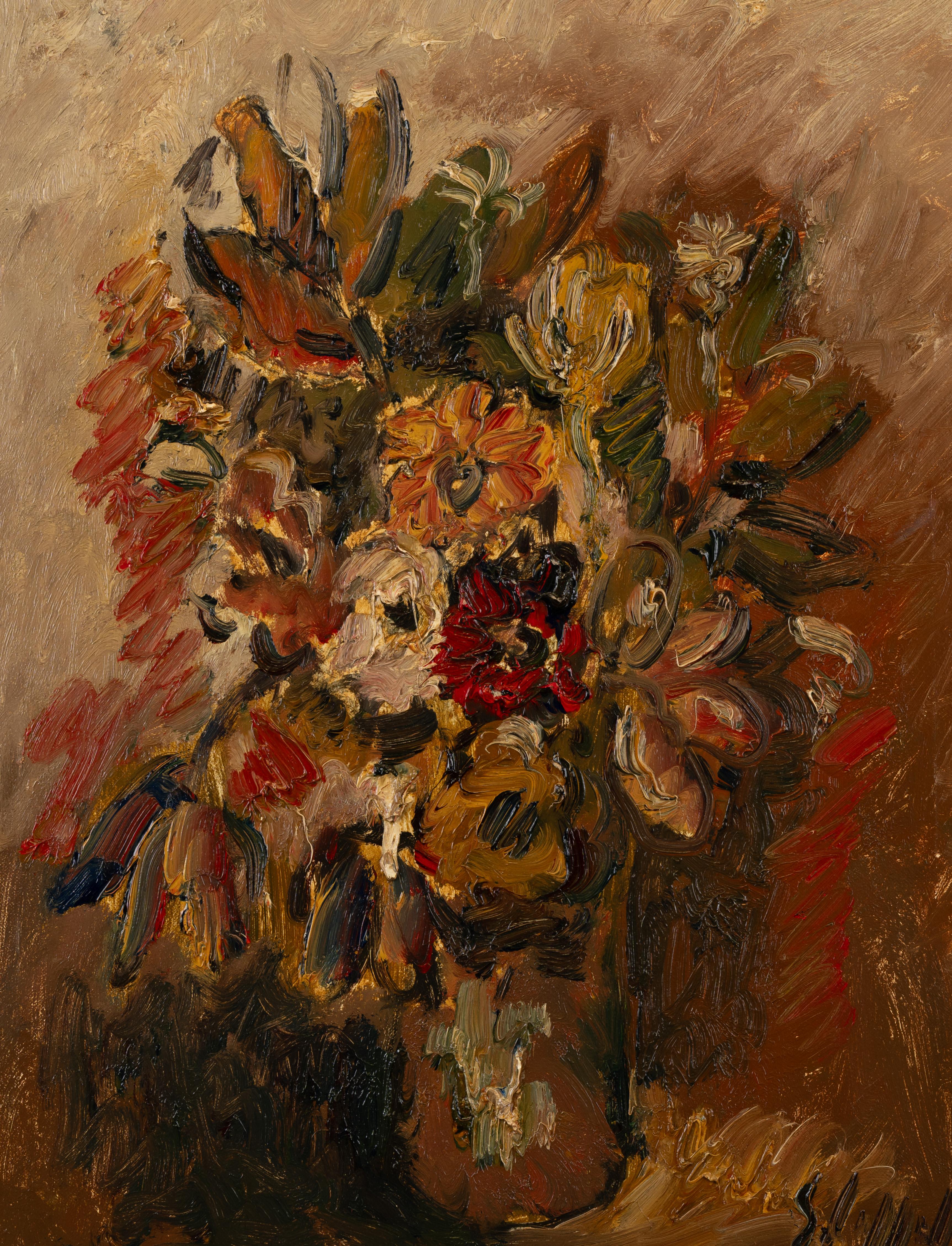 Stilleben mit Blumenstrauß (Impressionismus), Painting, von Emanuele Cappello