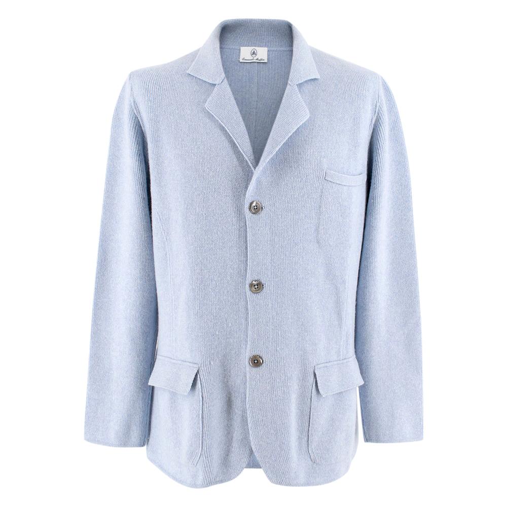 Emanuele Maffeis cashmere blue blazer SIZE Large EU  50