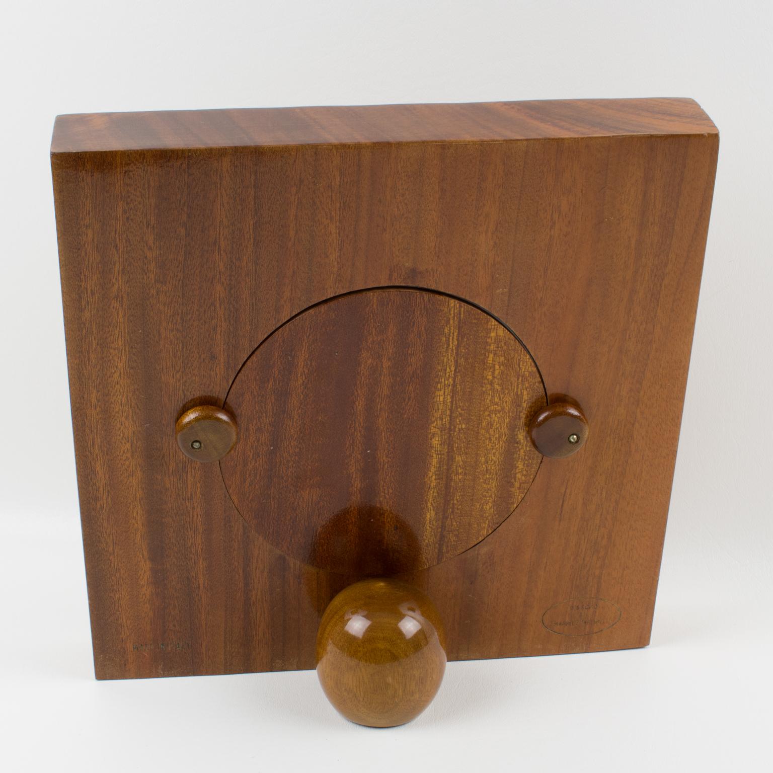 Vetro Emanuel Pantanella Italia Cornice geometrica in Wood in vendita