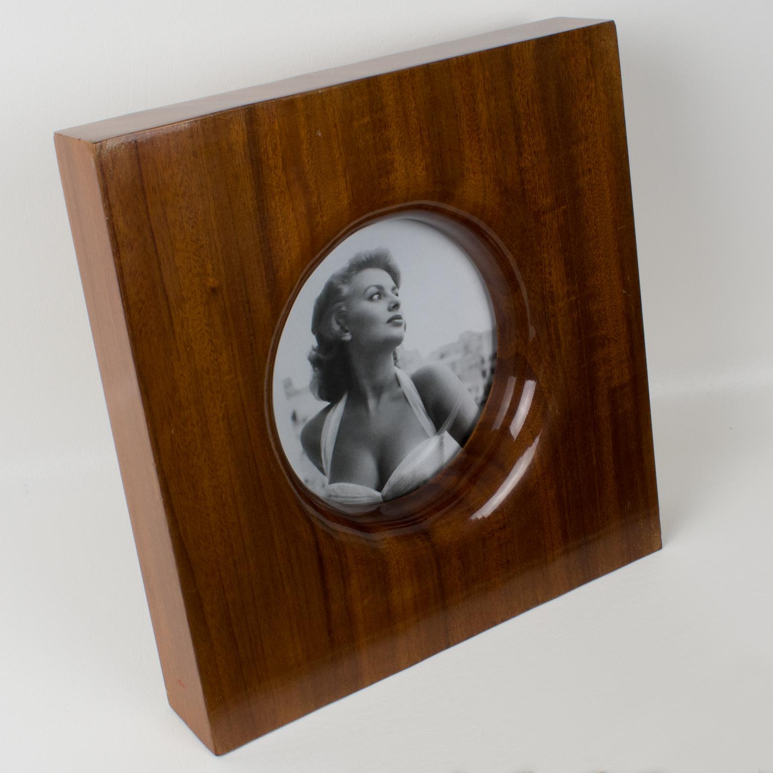 Emanuele Pantanella Wooden Picture Frame, Italy 1980s For Sale 5