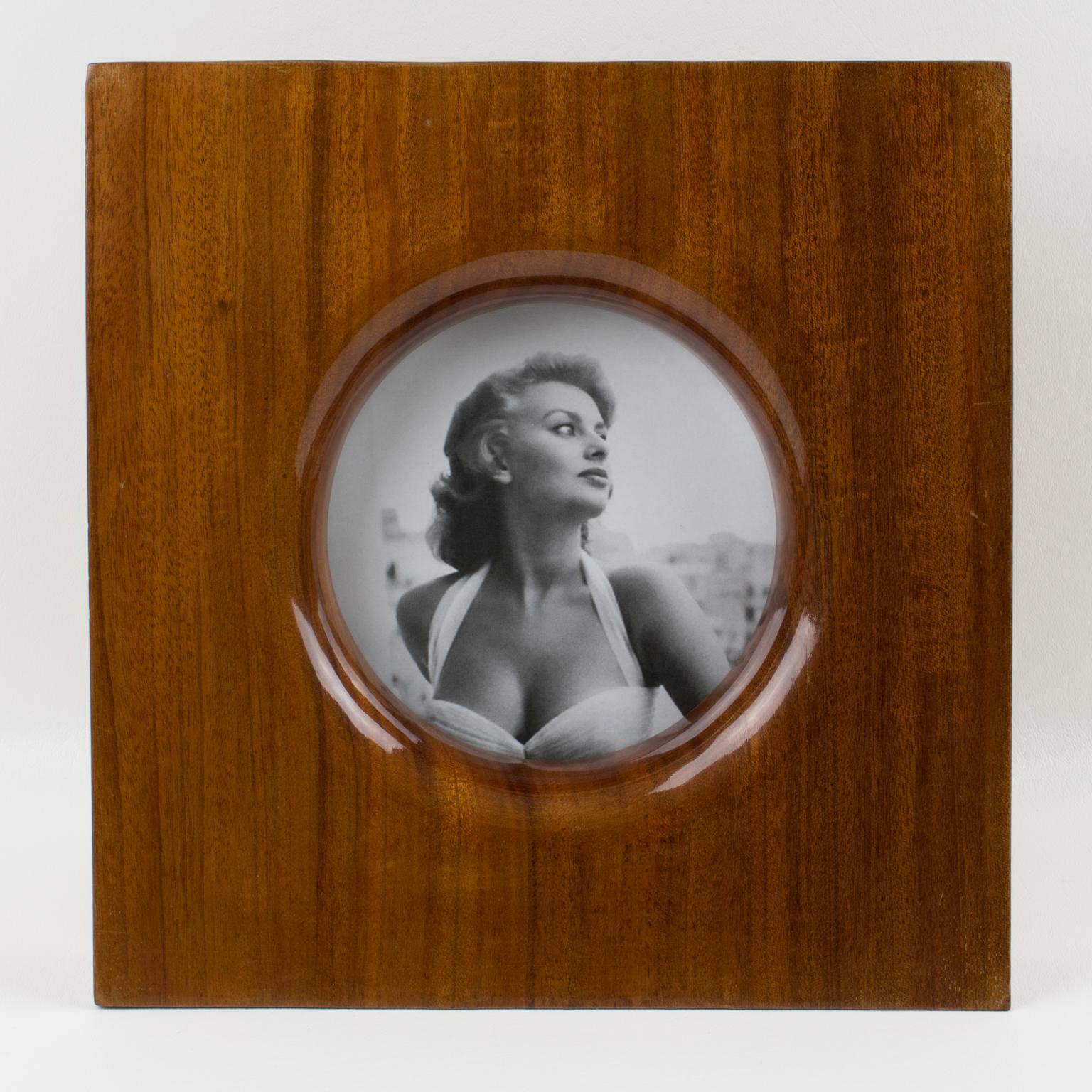 Late 20th Century Emanuele Pantanella Wooden Picture Frame, Italy 1980s For Sale