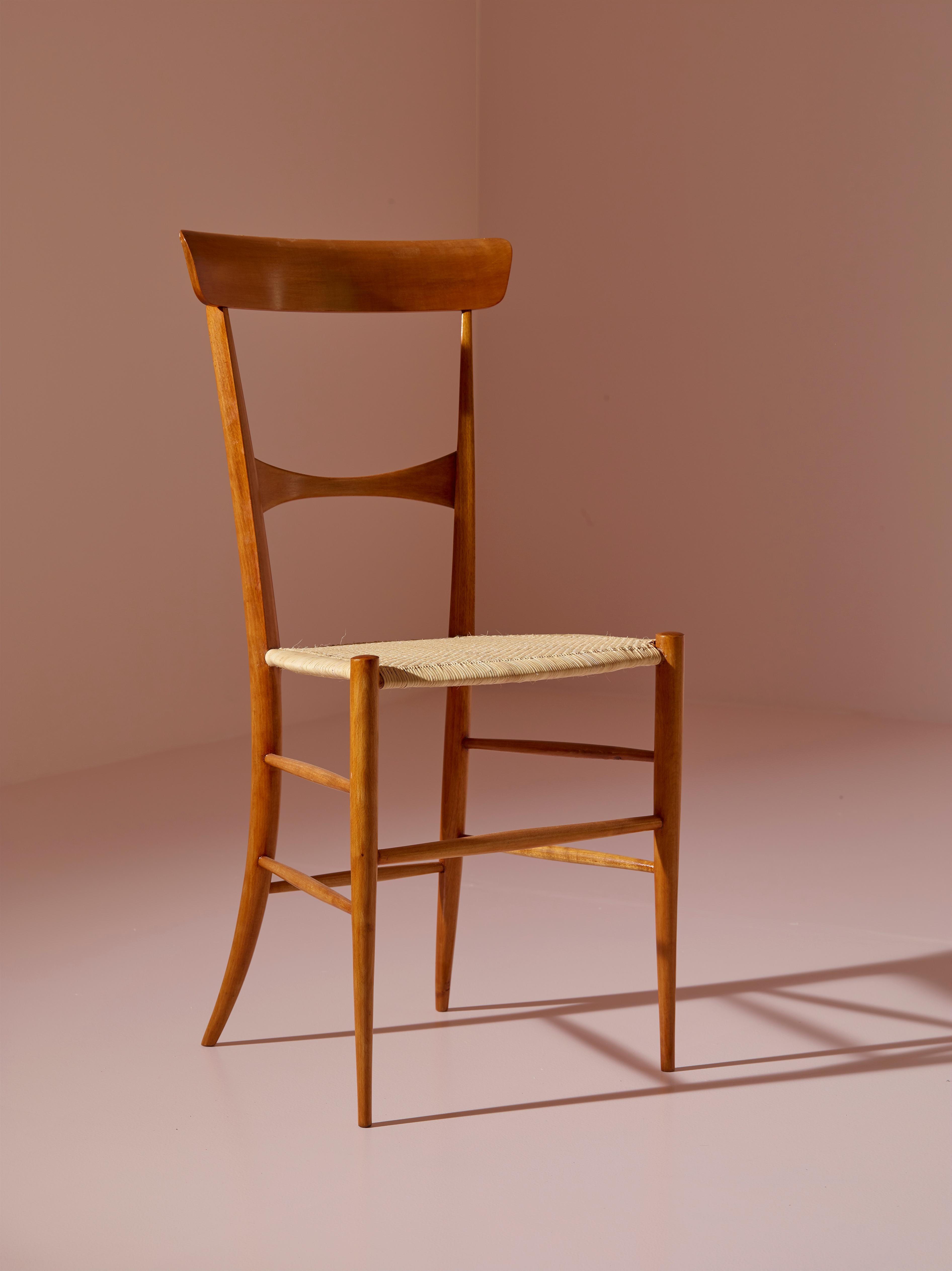 Italian Emanuele Rambaldi, 4 Dining Chairs Leggerissima Model, Figli Di Sanguineti, 1951 For Sale