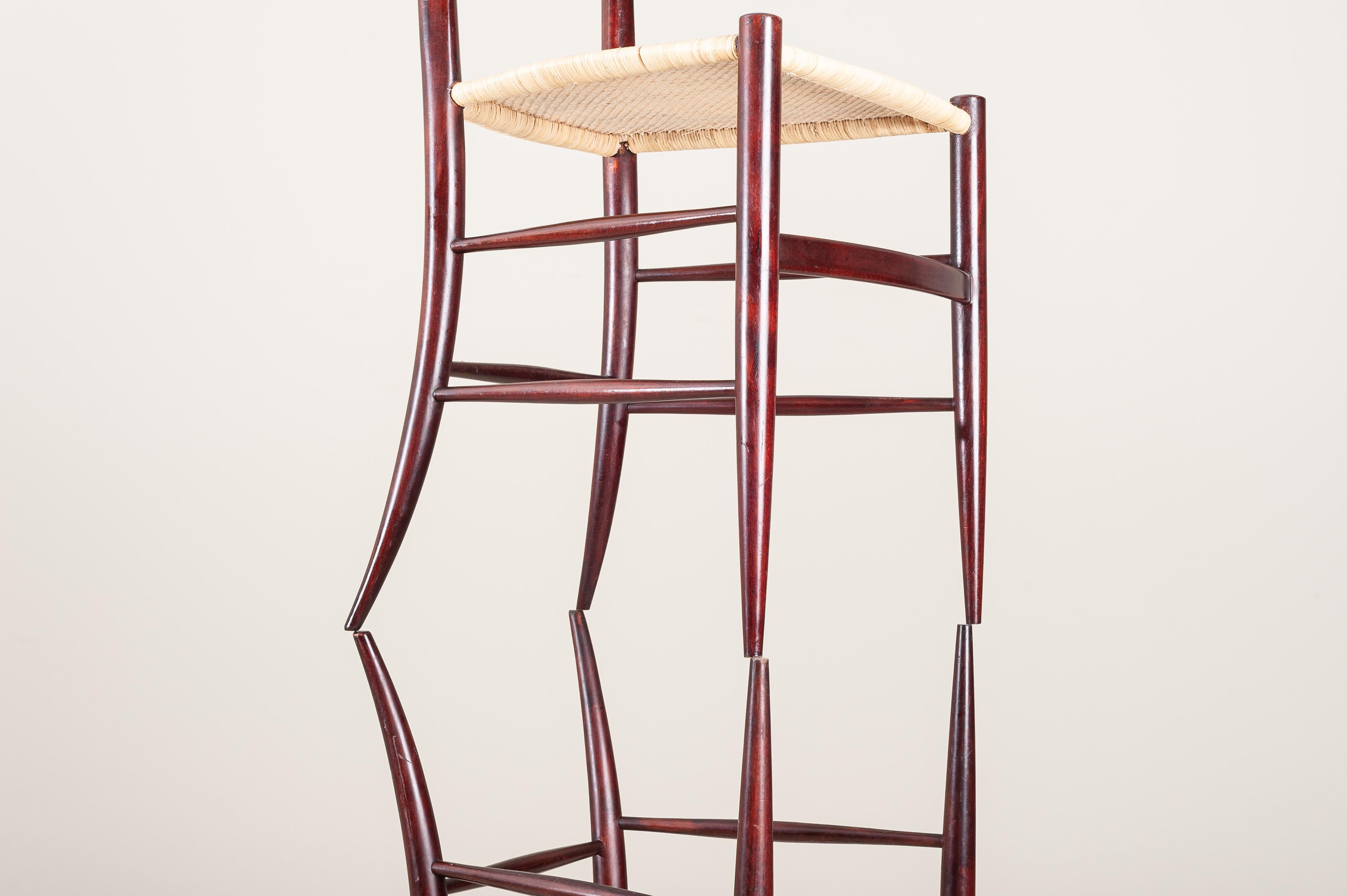 Emanuele Rambaldi, 6 Dining Chairs Leggerissima Model, Figli Di Sanguineti, 1951 For Sale 3