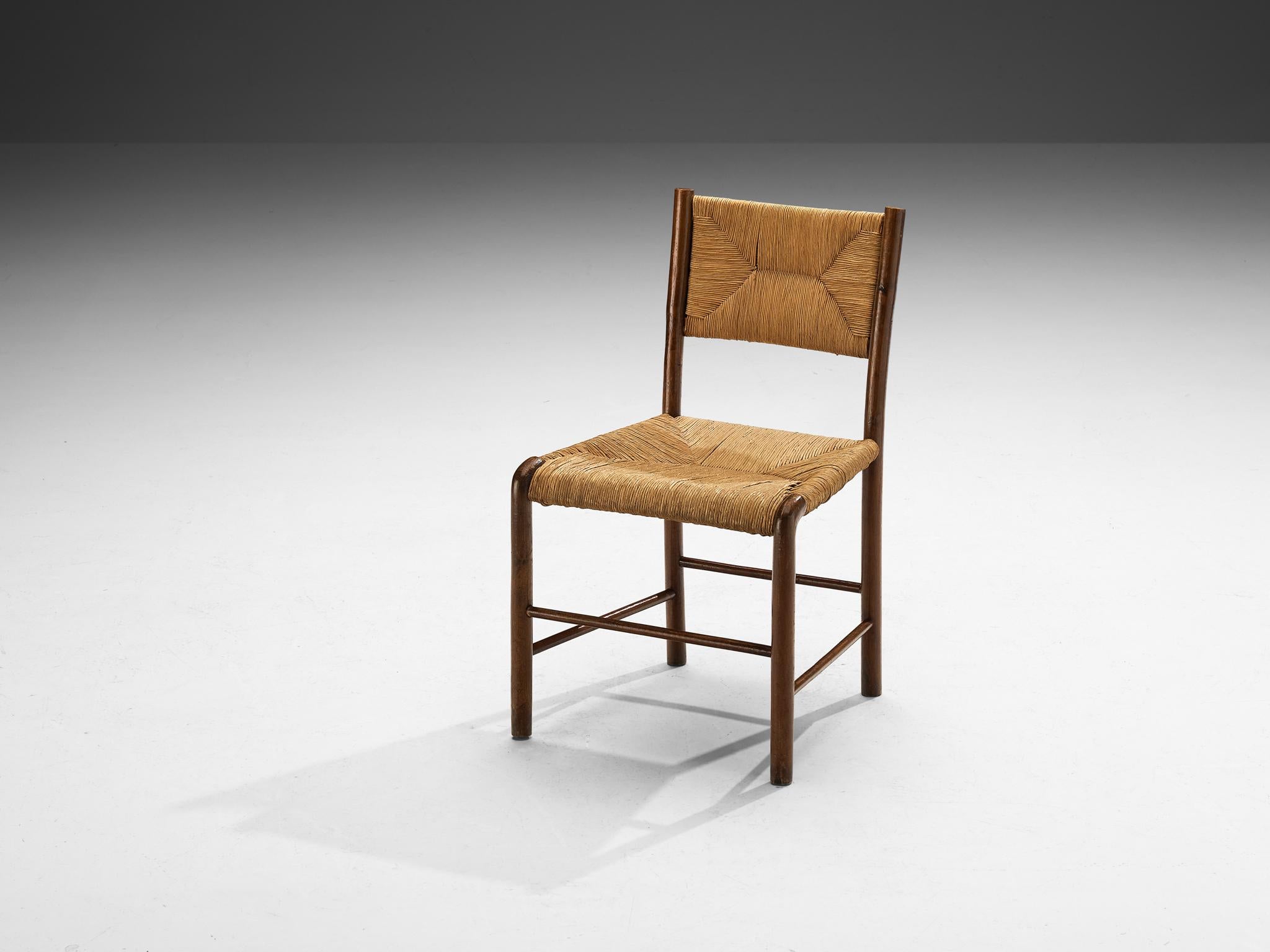 Emanuele Rambaldi for Chiappe, chair, beech, straw, Chiavari, Italy, design 1933, production afterwards

Italian painter and furniture designer Emanuele Rambaldi (1903-1968) created this charming chair. The present model was first published in Domus