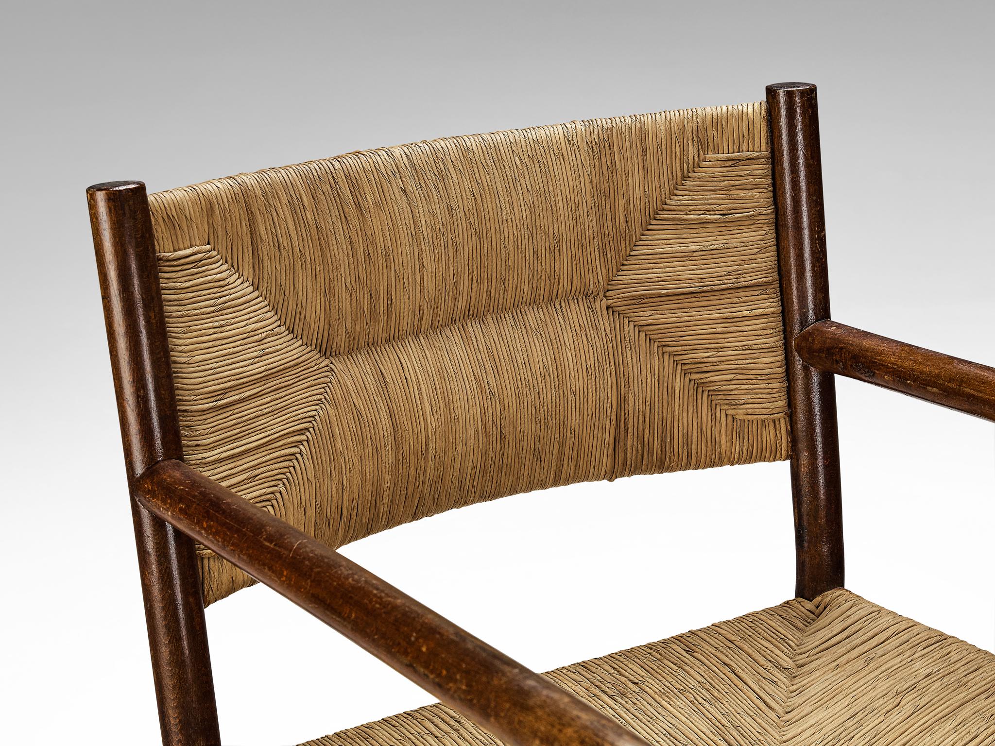Emanuele Rambaldi for Chiappe Armchair in Wood and Woven Straw  For Sale 3