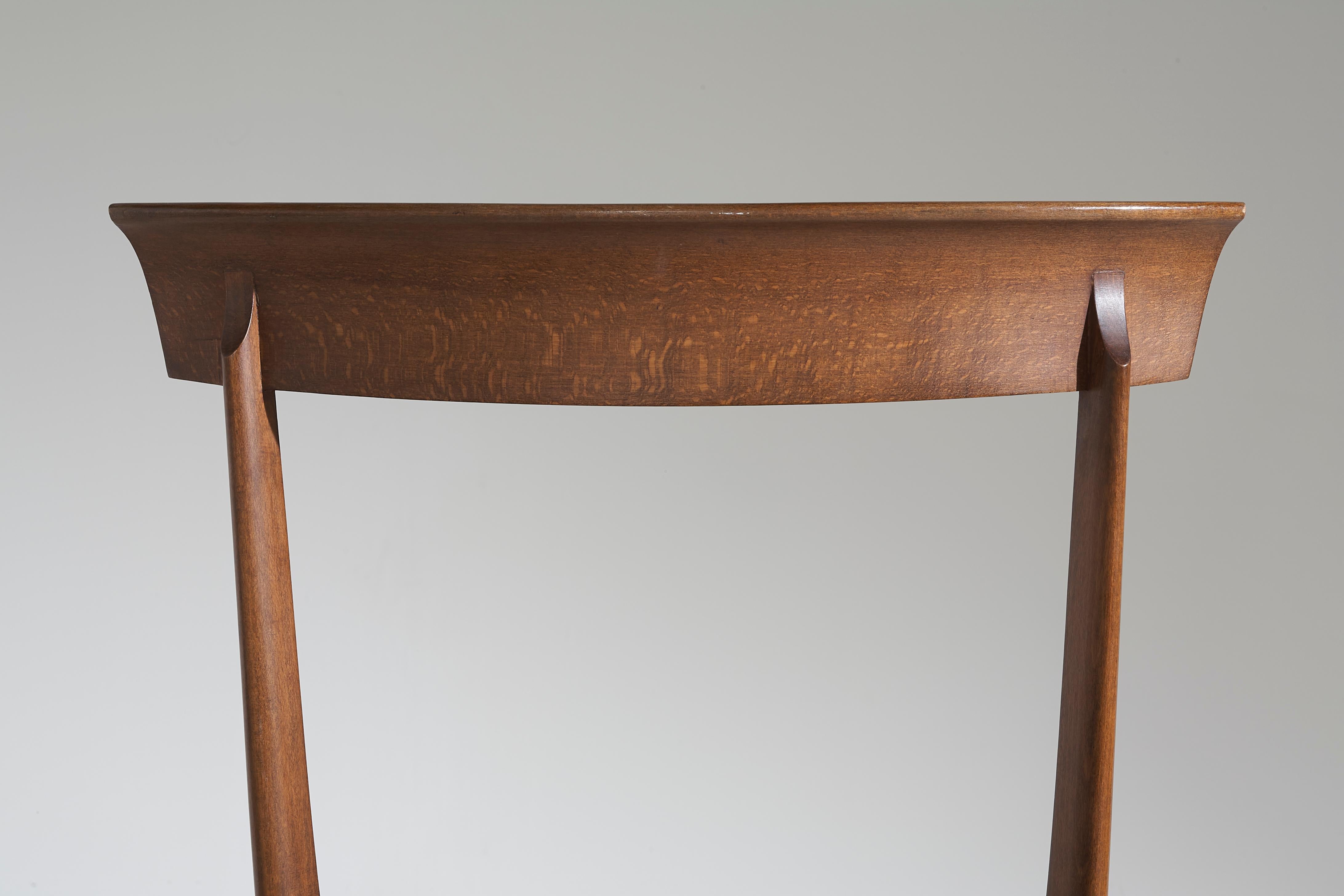 Mid-20th Century Emanuele Rambaldi, set of 8 'Ramba' dining chairs by Sanguineti Chiavari 1951