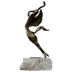 Emanuele Scarnicci Brutalist Bronze Italian Horse Sculpture