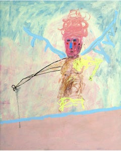 "L’uomo che vende il tempo" Painting 30" x 24" inch by Emanuele Tozzoli 