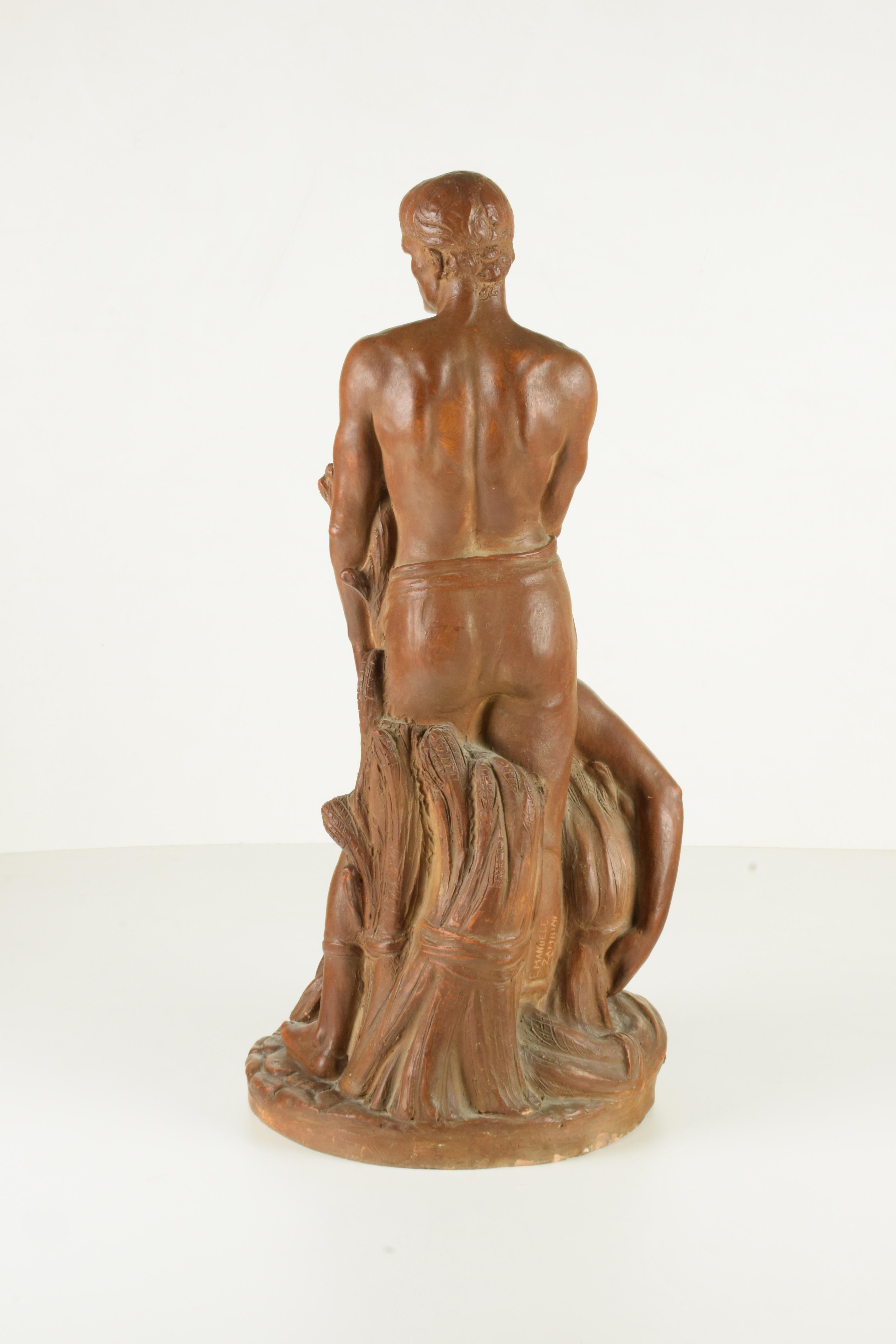 Emanuel Emanuele Zambini Terrakotta-Skulptur (Italienisch) im Angebot