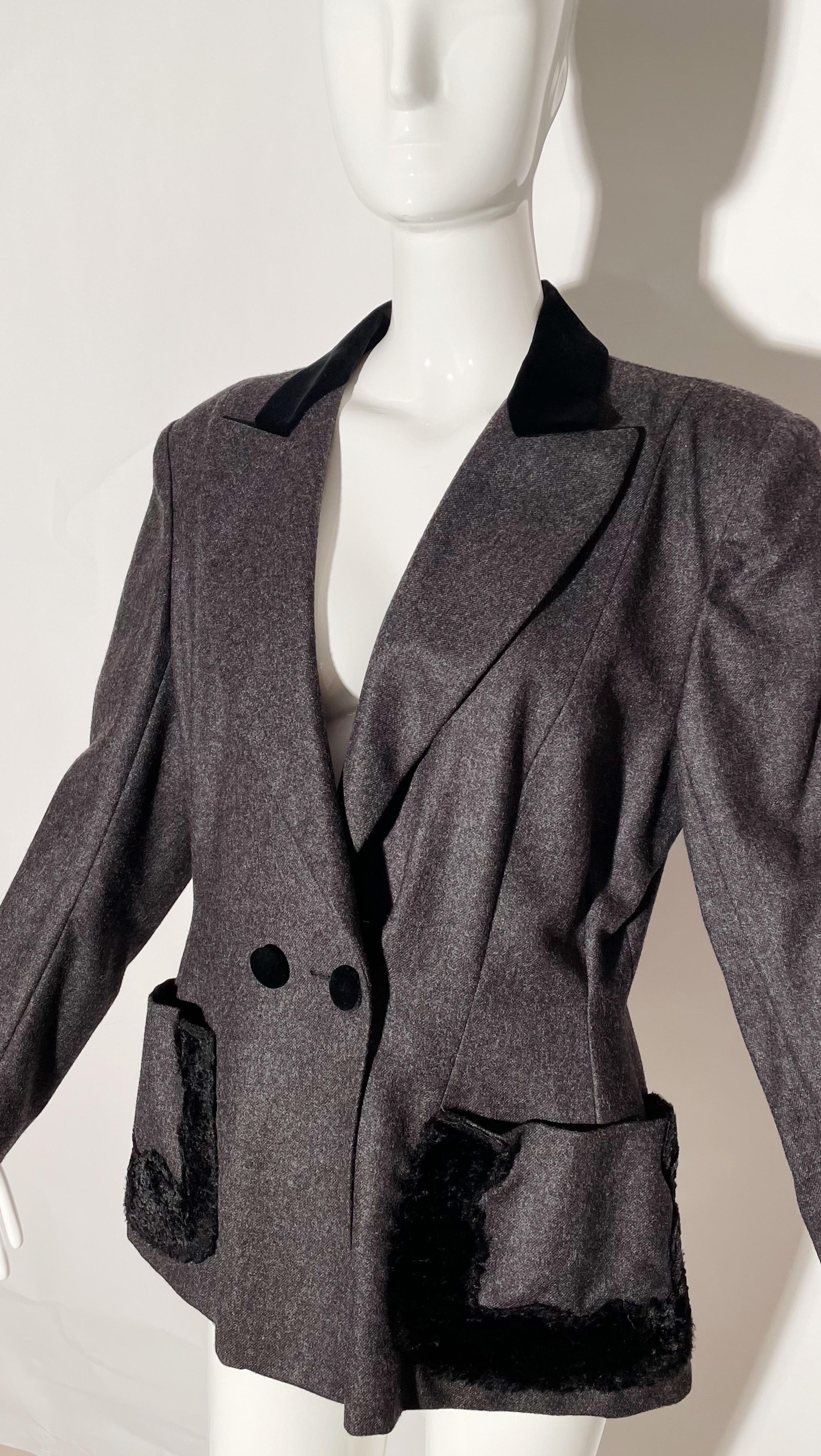 Women's Emmanuelle Khahn Grey Blazer For Sale