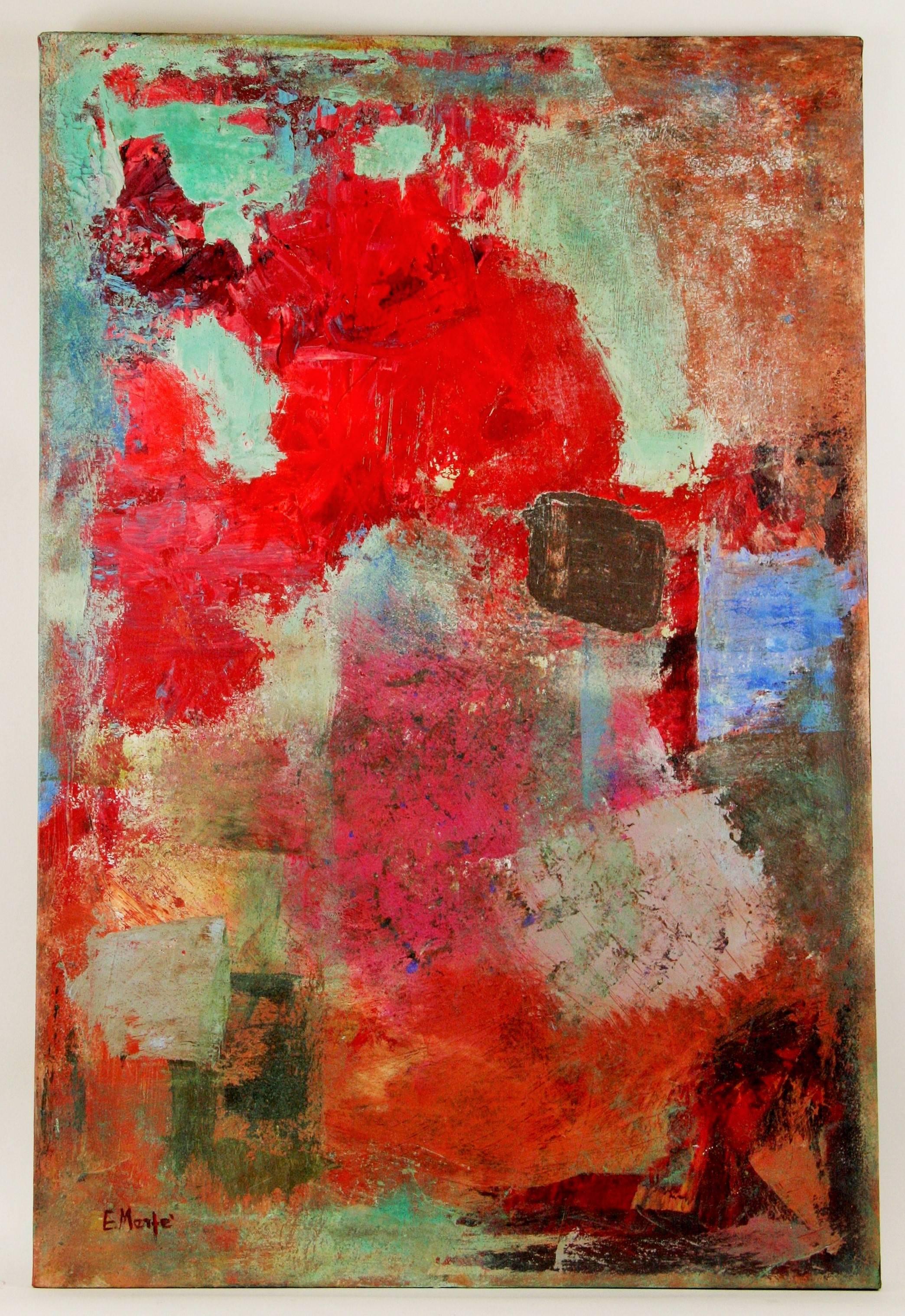 E.Marfe Abstract Painting - Large Abstract Seeking Center  by Marfe