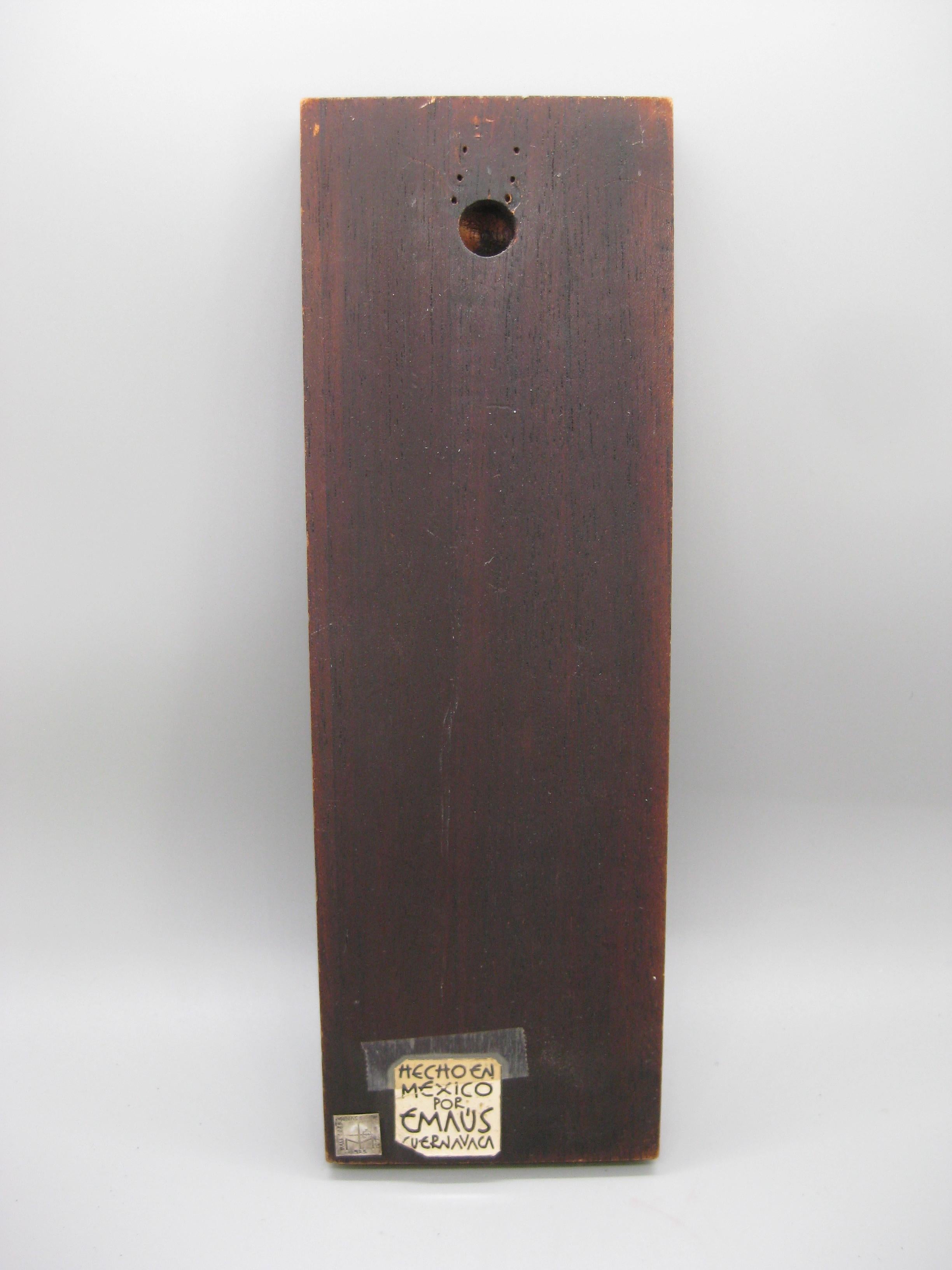 Emaus Cuernavaca Modernista Mexicana Taxco Placa de Pared de Plata de Ley y Madera Plata esterlina en venta