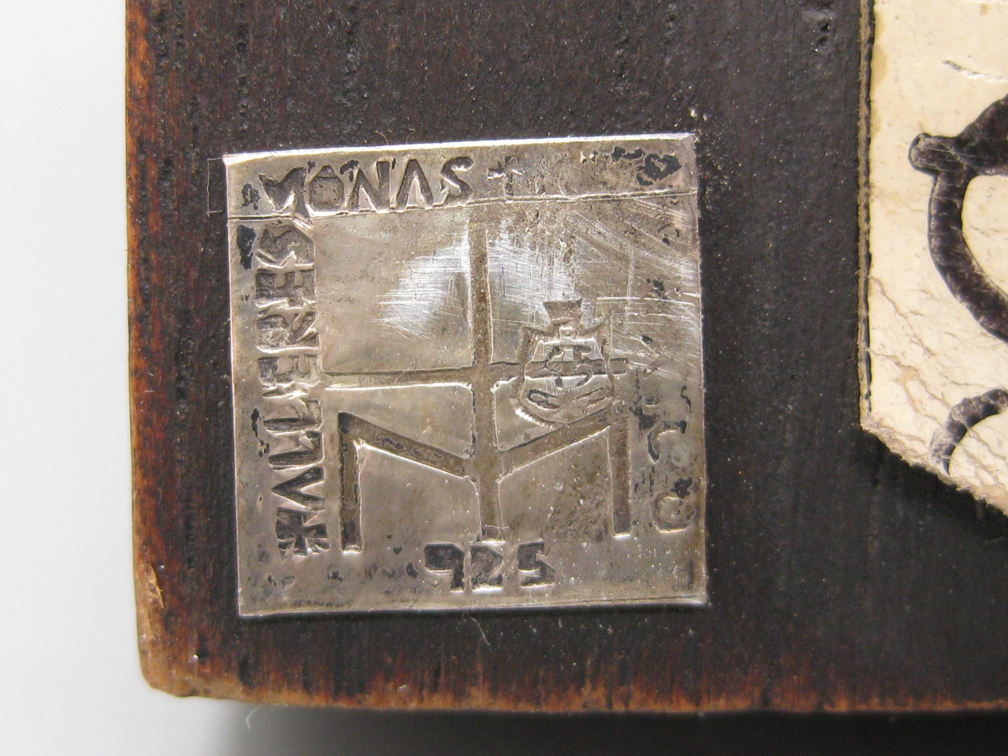 Emaus Cuernavaca Modernista Mexicana Taxco Placa de Pared de Plata de Ley y Madera en venta 2