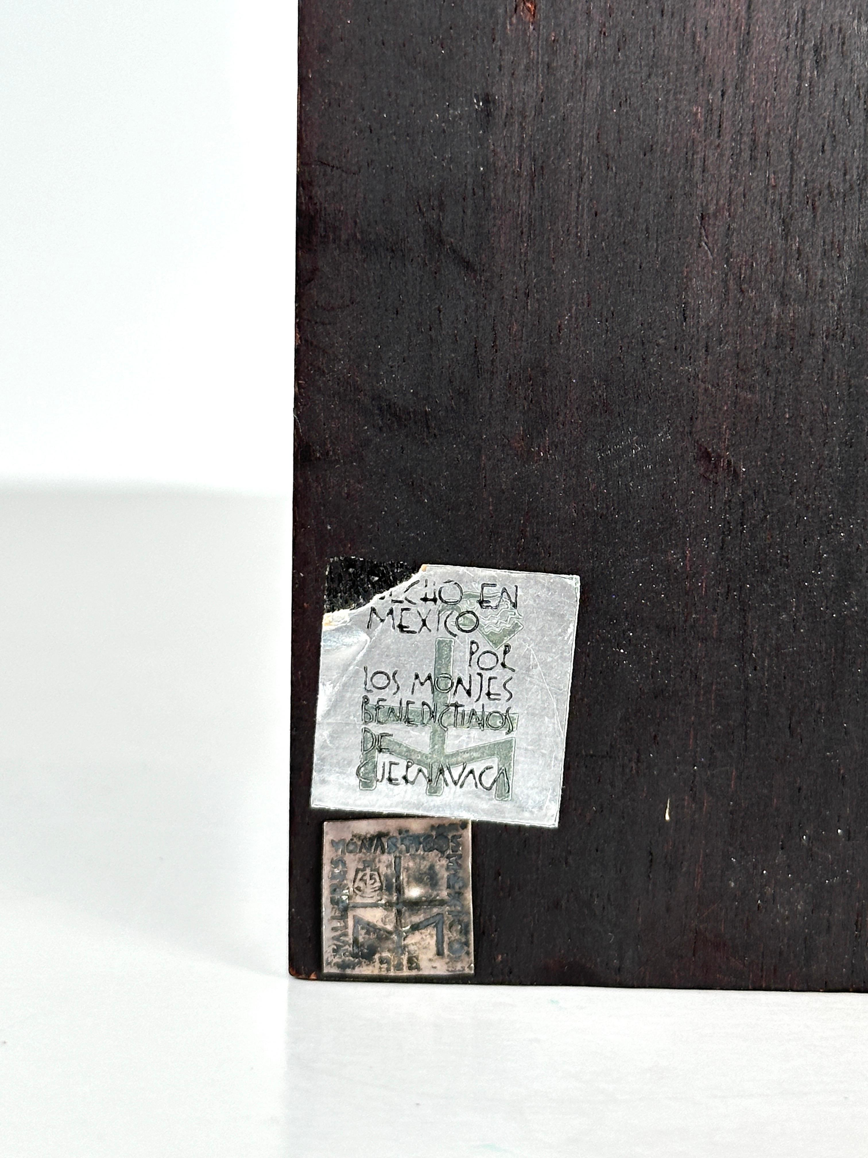 XX secolo Targa Emaus Talleres Monasticos in argento, ottone e Wood in vendita