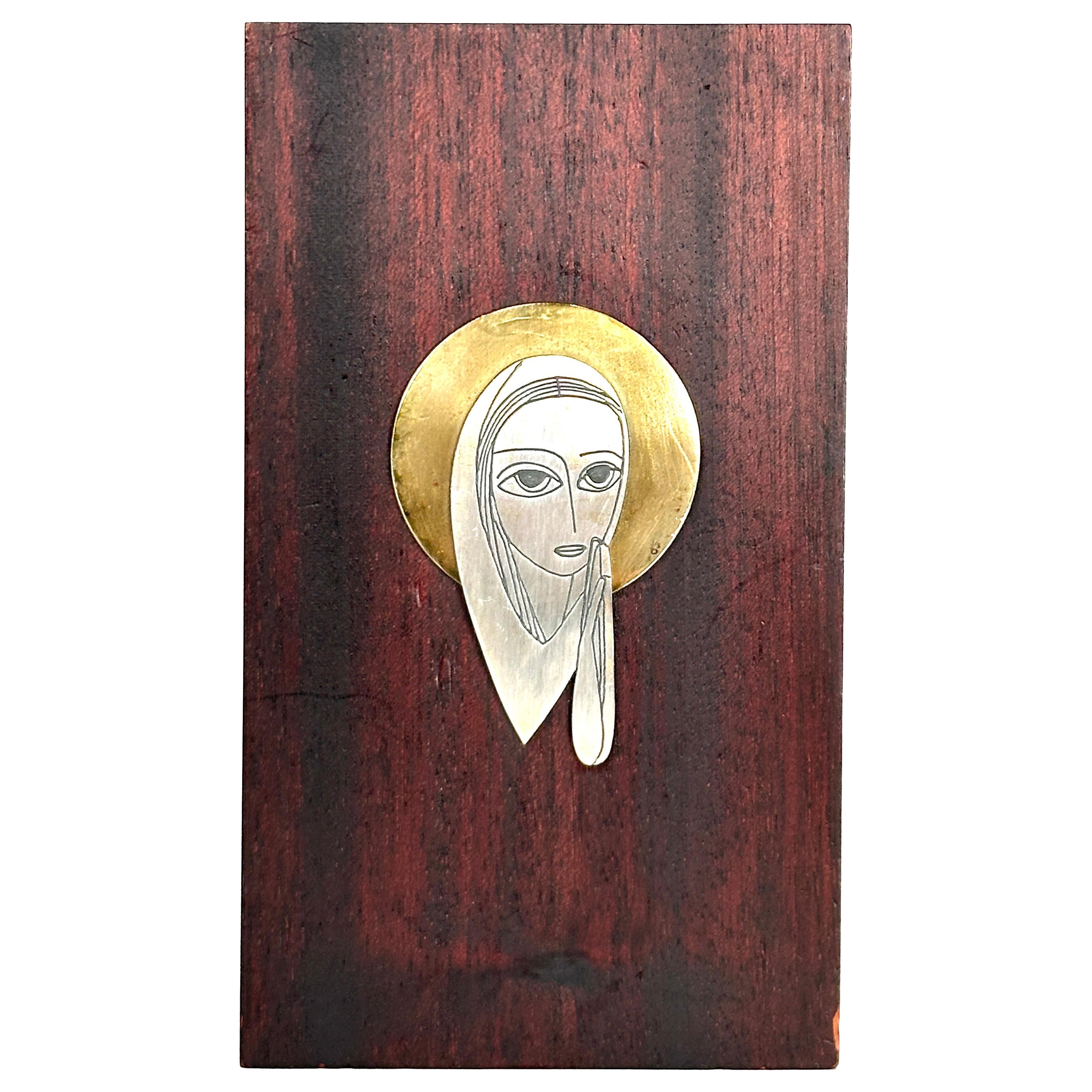 Targa Emaus Talleres Monasticos in argento, ottone e Wood