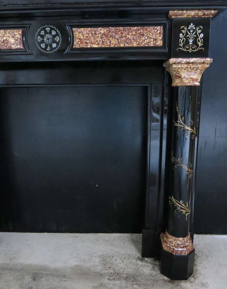 Embassy-Quality Charles X Marble Fireplace, Paris, Early 19th Century For Sale 4