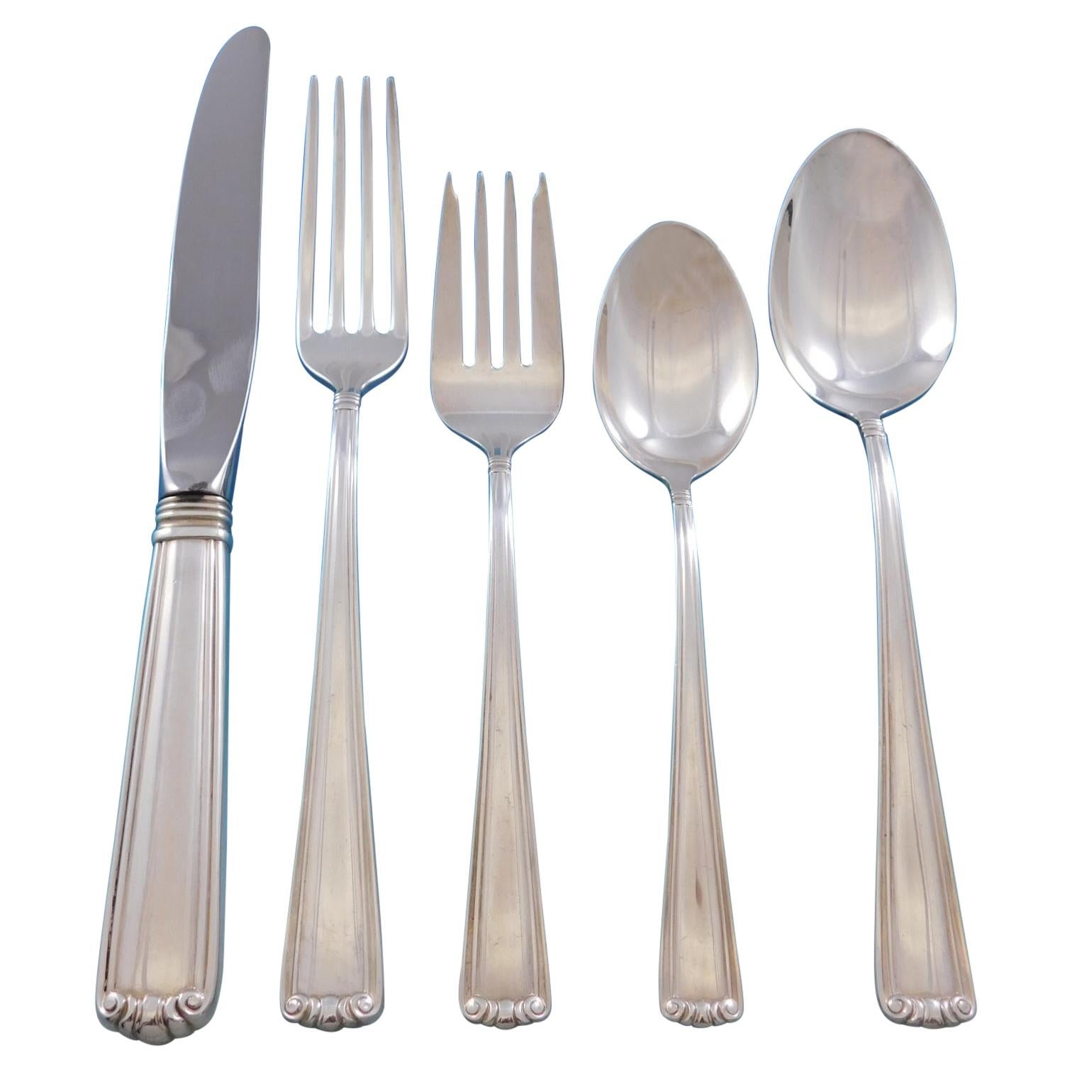 Embassy Scroll by Lunt Sterling Silver Flatware Set for 8 Service 40 Pieces