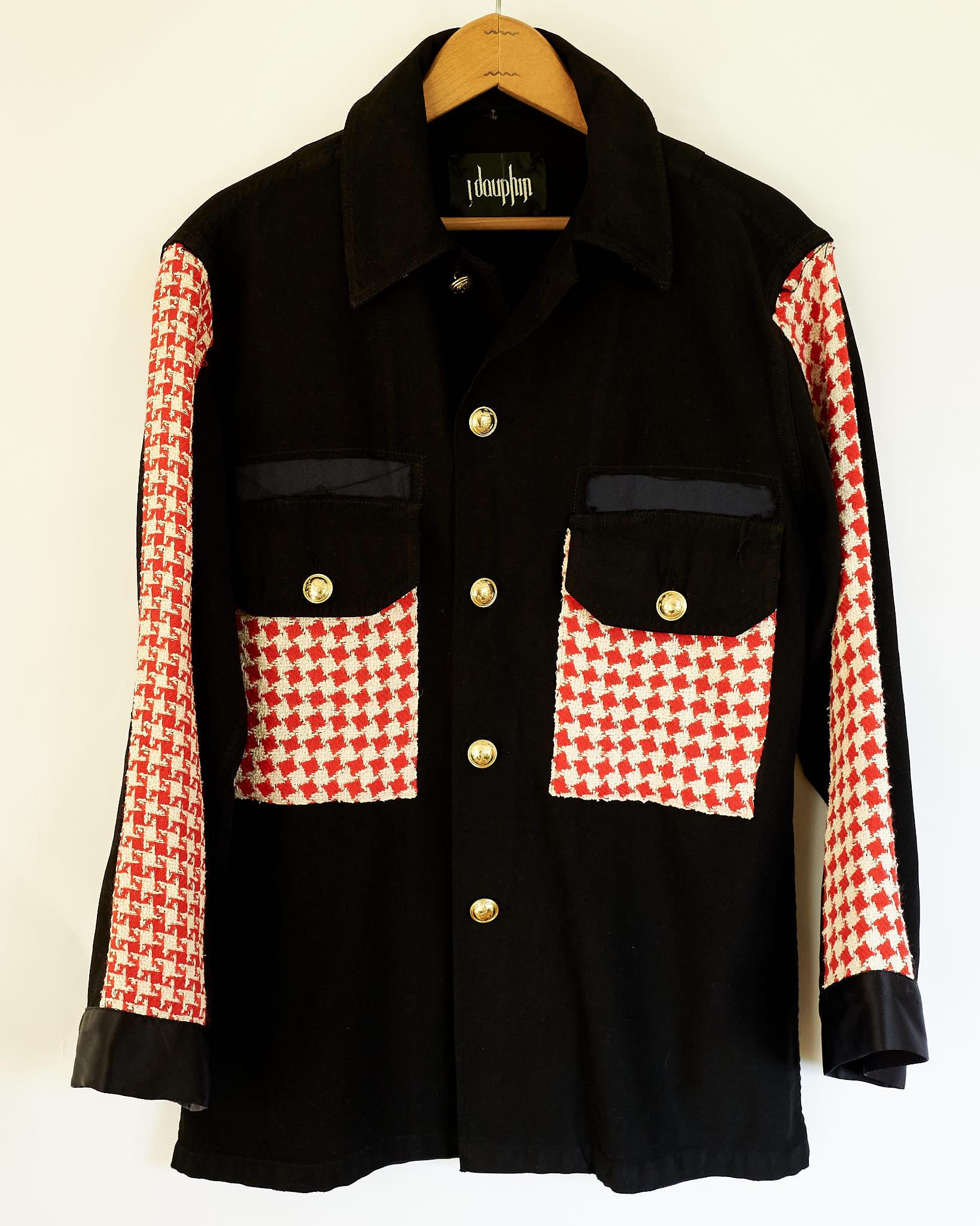 Black Jacket Original Designer Tweed White Red Gold Button Embellished J Dauphin

Brand: J Dauphin
Size: Medium
Sustainable Luxury, Up-cycled and Re-purposed Vintage

Our Up-cycled Vintage Jackets are made from vintage, natural fibers, military