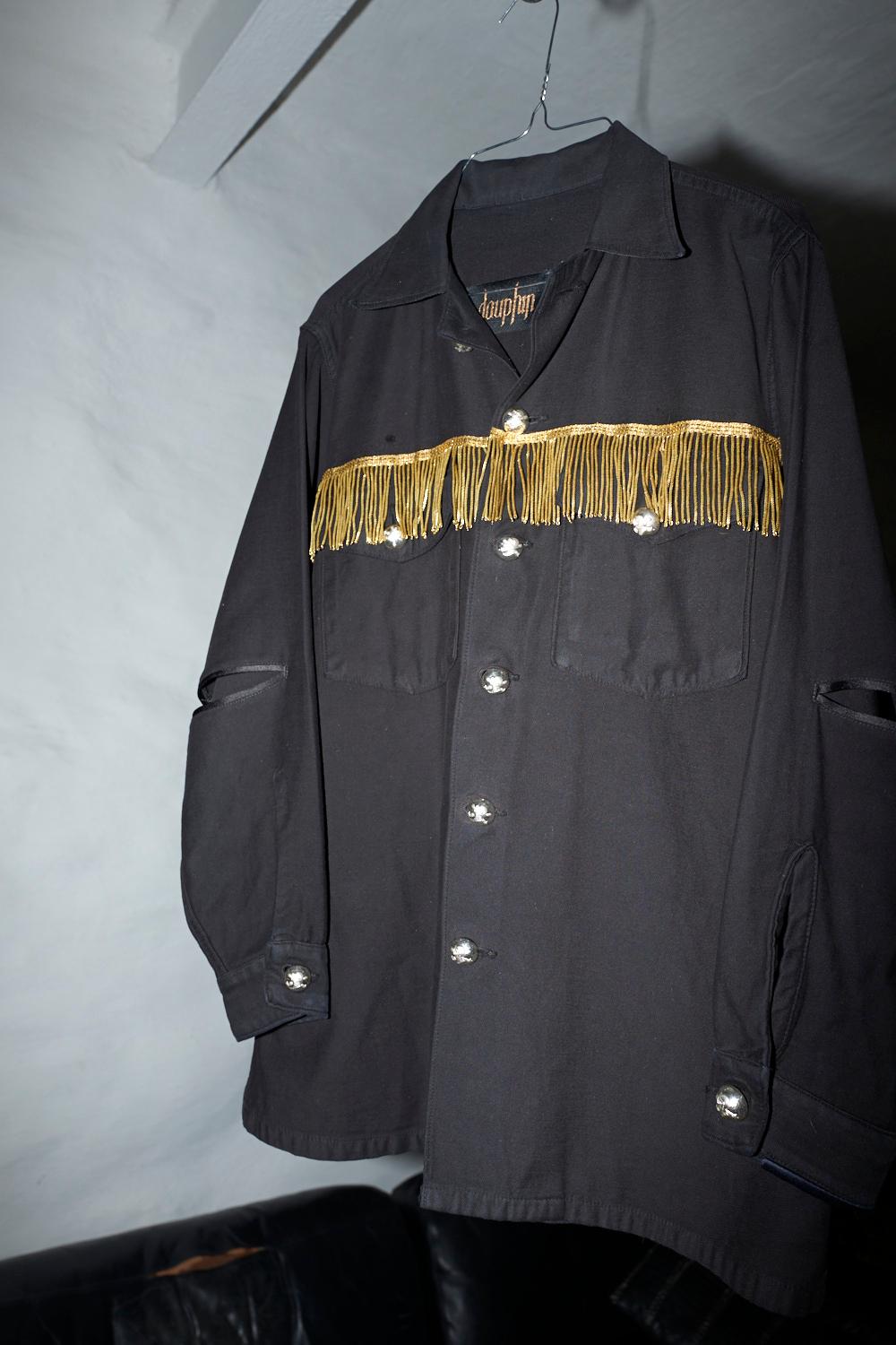 embellished military shirt jacket