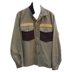 Embellished Green Military Jacket Braids Black Tweed J Dauphin
