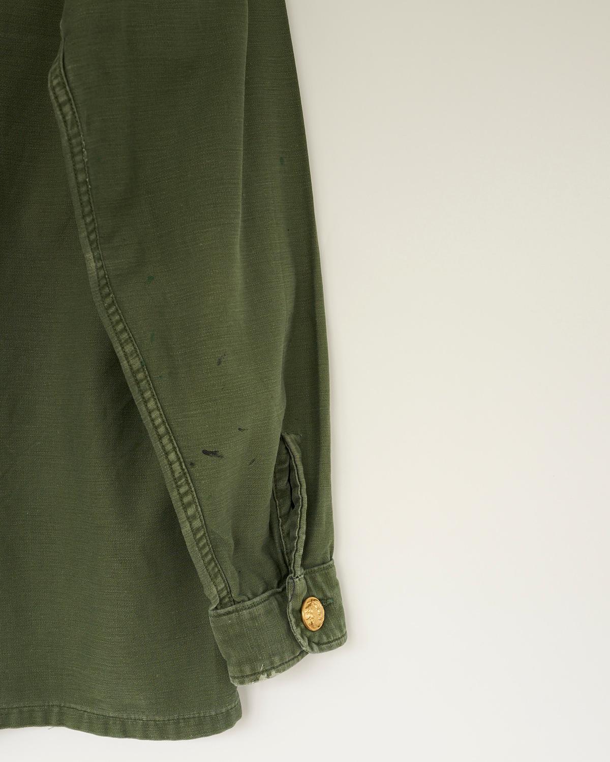 Jacket Military Green Gold Button Silver Lurex Tweed  J Dauphin 2