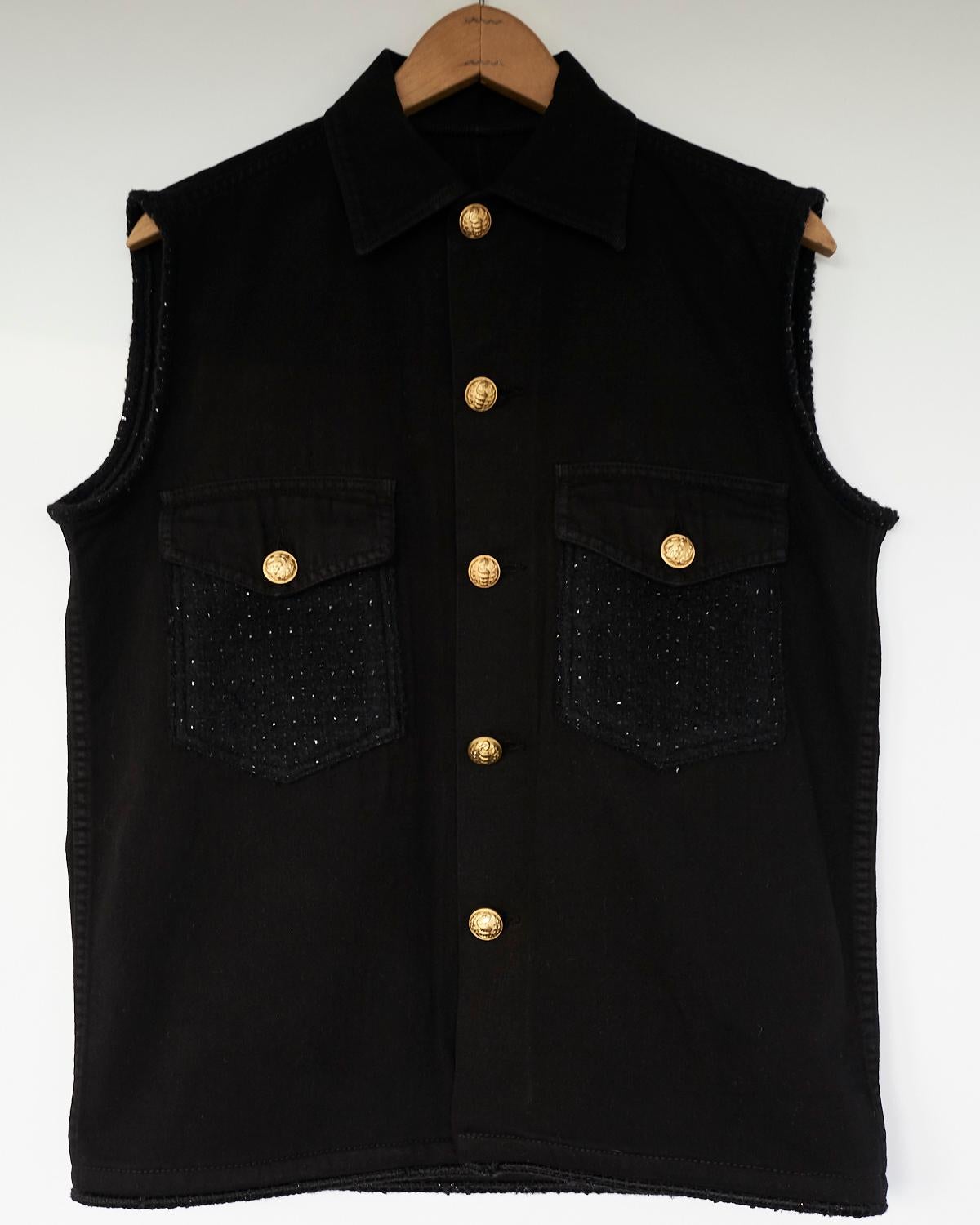 black cotton military jacket