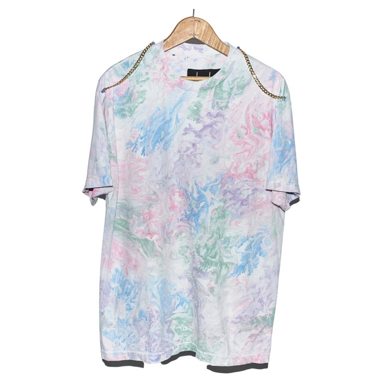 Marble Dye T-Shirt Multi Pastel Gold Chain Cotton J Dauphin For Sale at ...