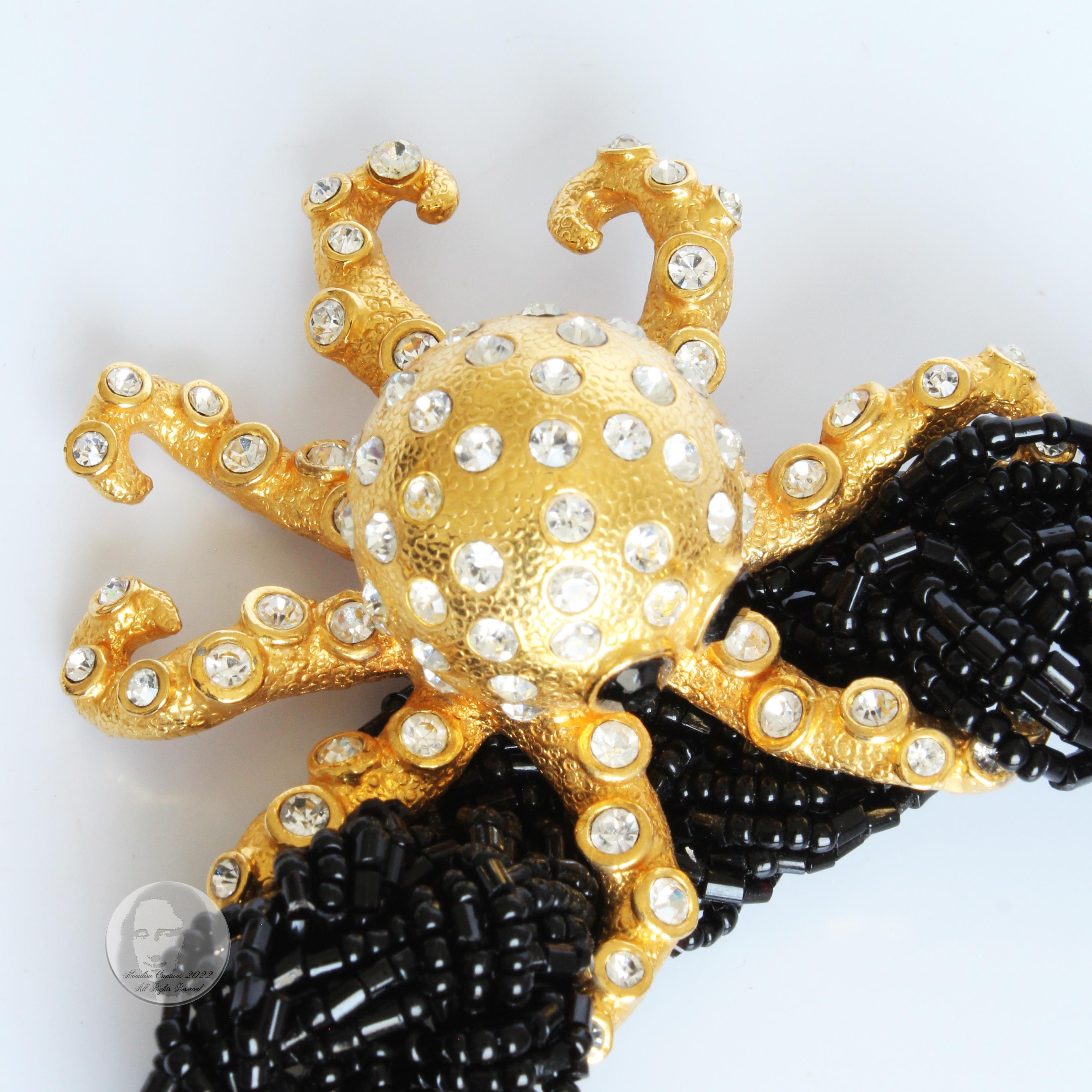 Women's Embellished Octopus Necklace by Stephanie Lake Design Rare Statement Piece For Sale