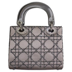 Embellished Silk Lady Dior Mini Handbag, 1998