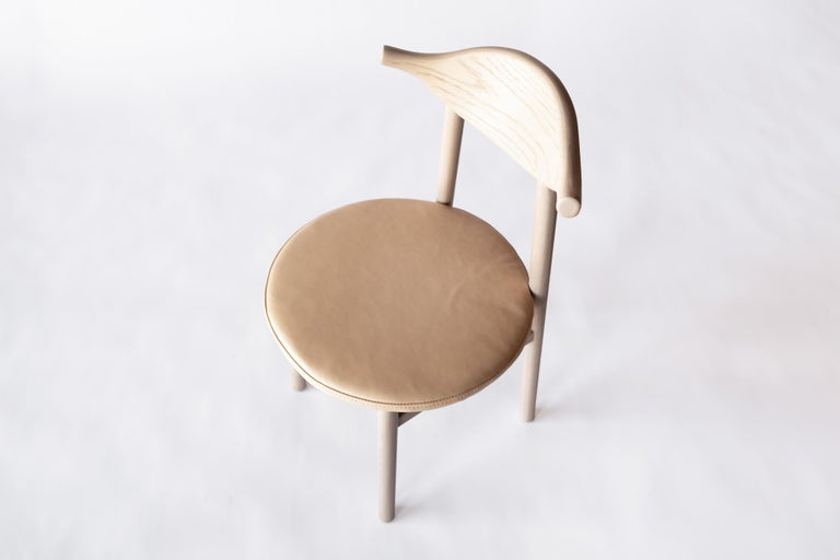 Ember Chair Leather By Sun At Six Nude And Natural Mid Century Style 