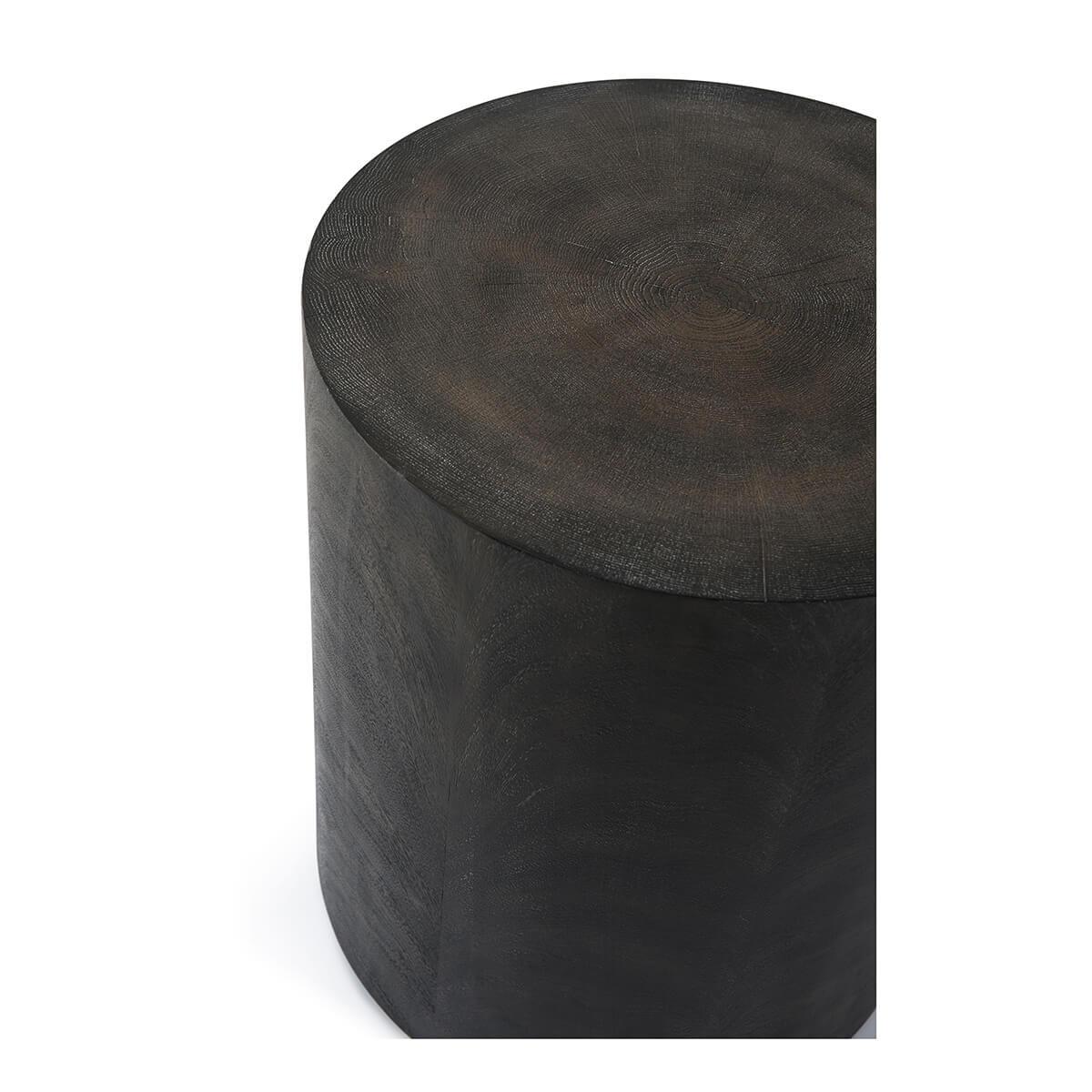 Vietnamese Ember Cylinder Accent Table For Sale