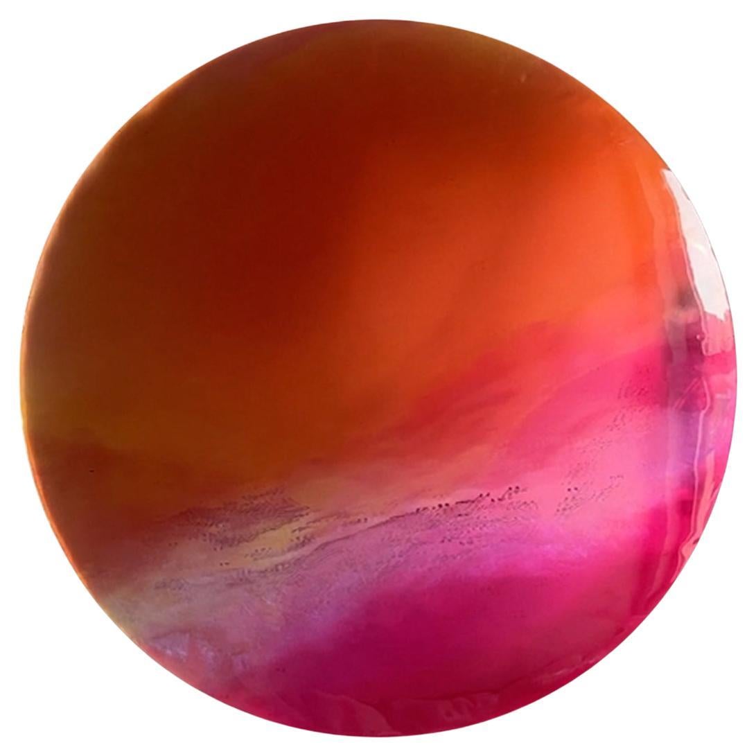 Ember Wall Decoration by Courtney Kinnare, Espejo Naranja Rosa