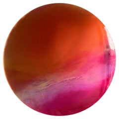 Ember Wall Decoration by Courtney Kinnare, Orange Pink Mirror