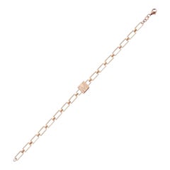 Bracciale a catena con diamante Emberglow in oro giallo 14K 4MM
