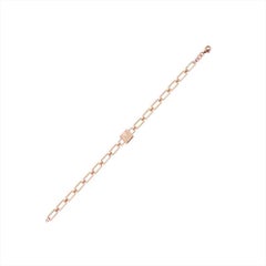 Pulsera de cadena de 4MM de oro amarillo de 14 quilates con diamantes Emberglow