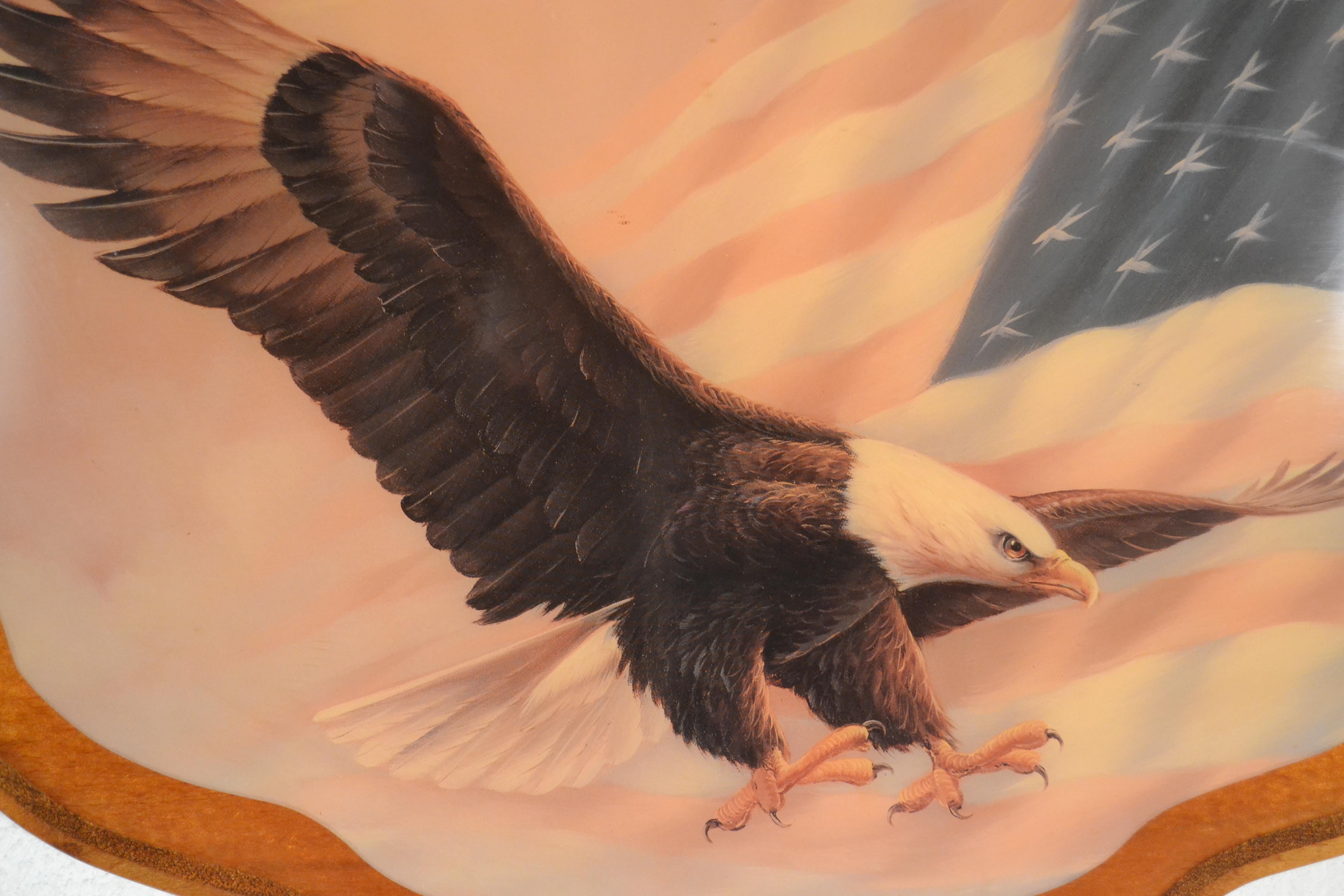 Emblem, US Eagle from the 1970s Original. Attractive and practical performance on a wooden board.