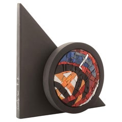 SOLAR EMBLEM - Skulptur aus Mosaik und Schiefer von Nino Basso - Einzelstück