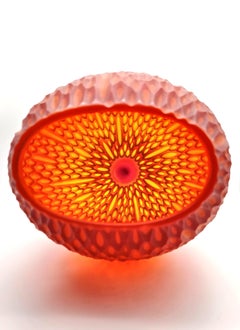"Emblematic orange", glass sculpture by Monica Guggisberg & Philip Baldwin