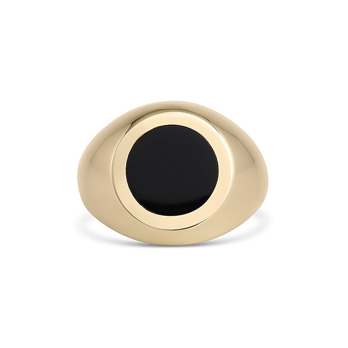 For Sale:  EMBLM Black Hole Ring – 14k Yellow Gold, Onyx Center Stone 2