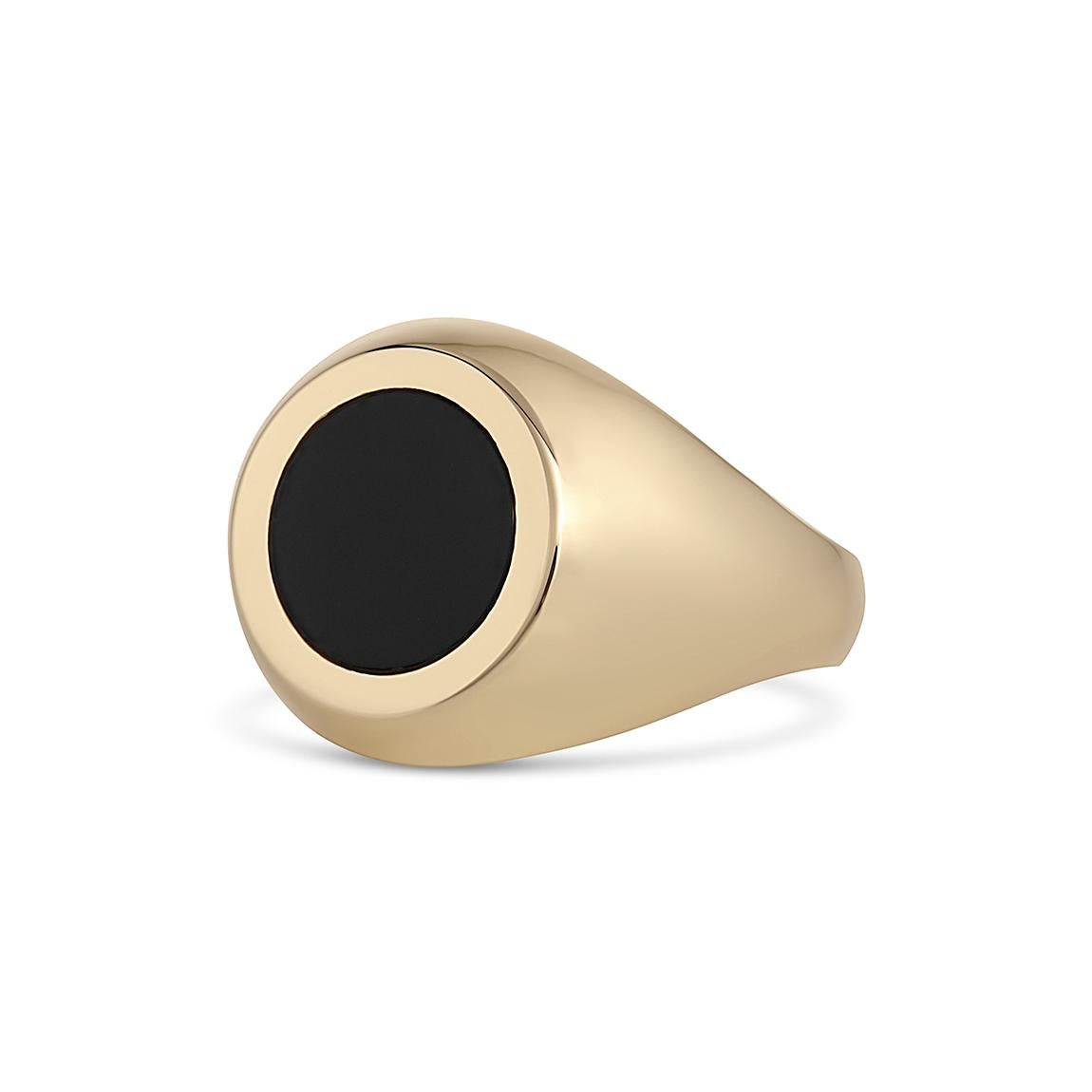 For Sale:  EMBLM Black Hole Ring – 14k Yellow Gold, Onyx Center Stone 4