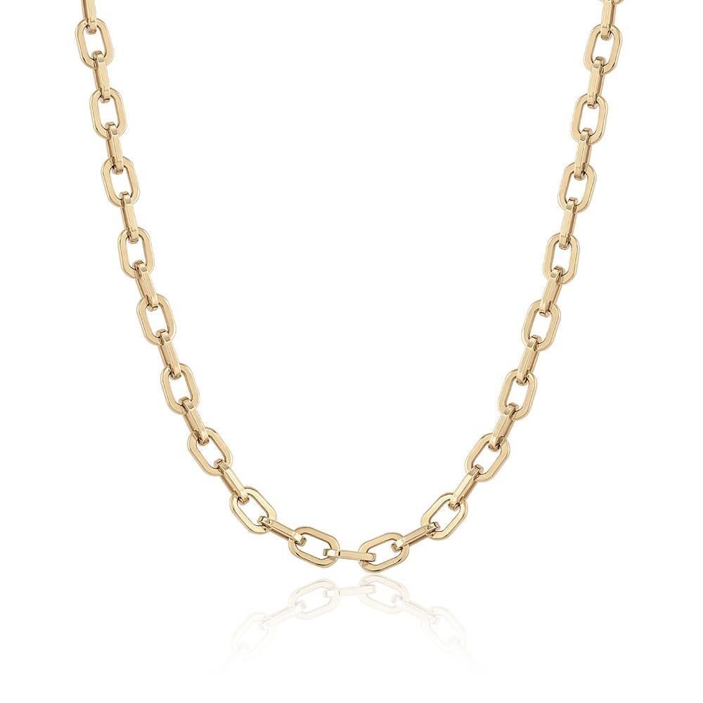 EMBLM Chain Link Necklace – 14k Yellow Gold For Sale 1