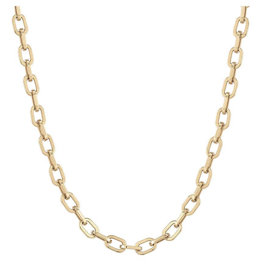 EMBLM Chain Link Necklace – 14k Yellow Gold For Sale