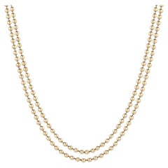 EMBLM Double Ball Chain Necklace – 14k Yellow Gold 