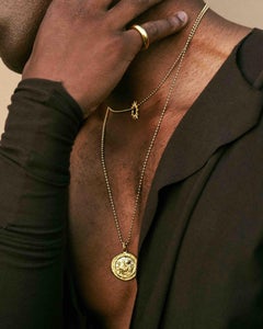 EMBLM Saint Christopher Pendant – 14k Solid Gold, Hand Carved, Medallion